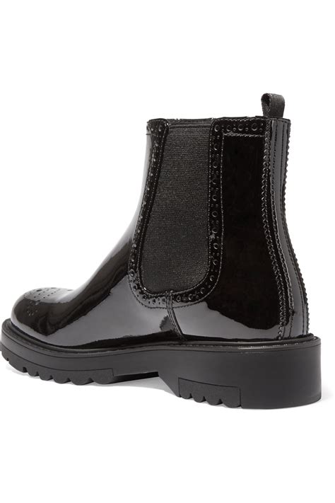 prada patent leather chelsea boot